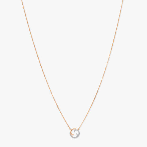 Swirl Shine Diamond Pendant with Chain