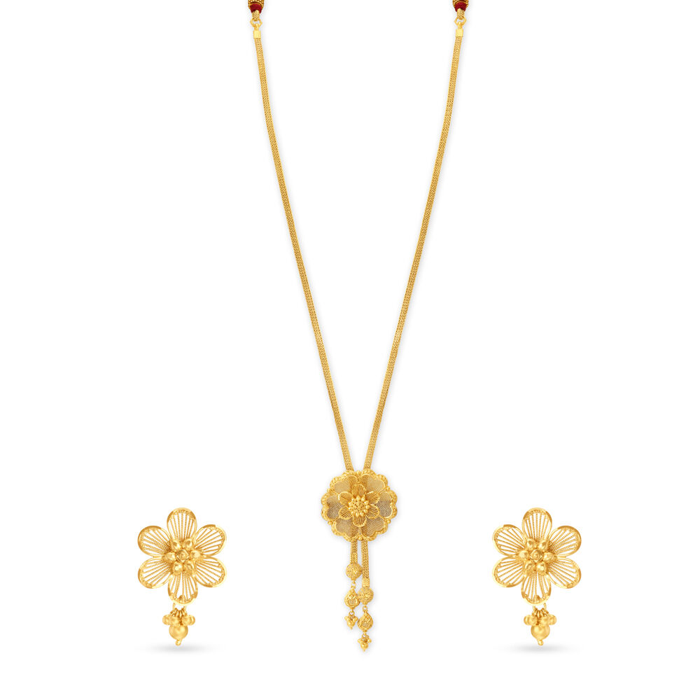Modern Floral Necklace Set