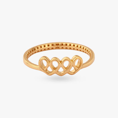 Sculpt Ridge Gold Ring