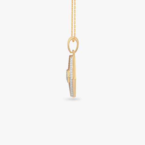Hexa Stride Diamond Pendant For Men