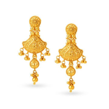 Exquisite Jali Work Traditional Drop Earrings