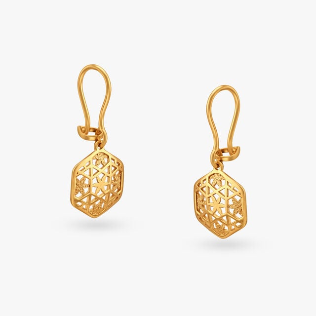 Hexagonal Pendant and Earrings Set,,hi-res image number null