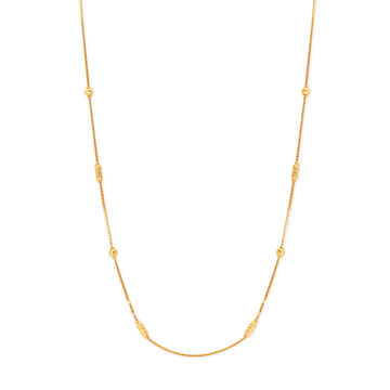 22KT Yellow Gold Carved Snazzy Chain With Magical Multi Designs