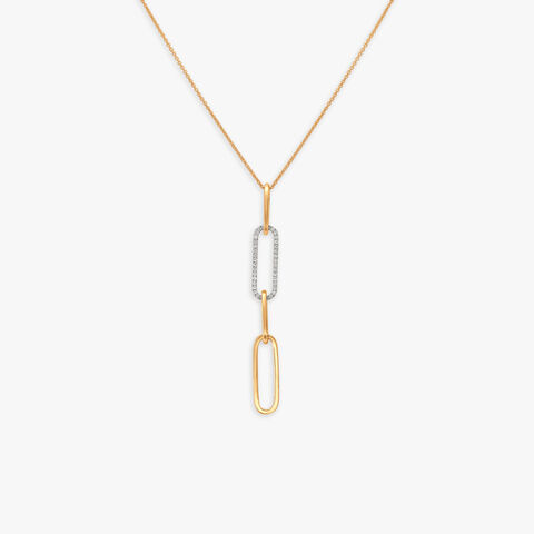 Golden Serenity Pendant with Chain