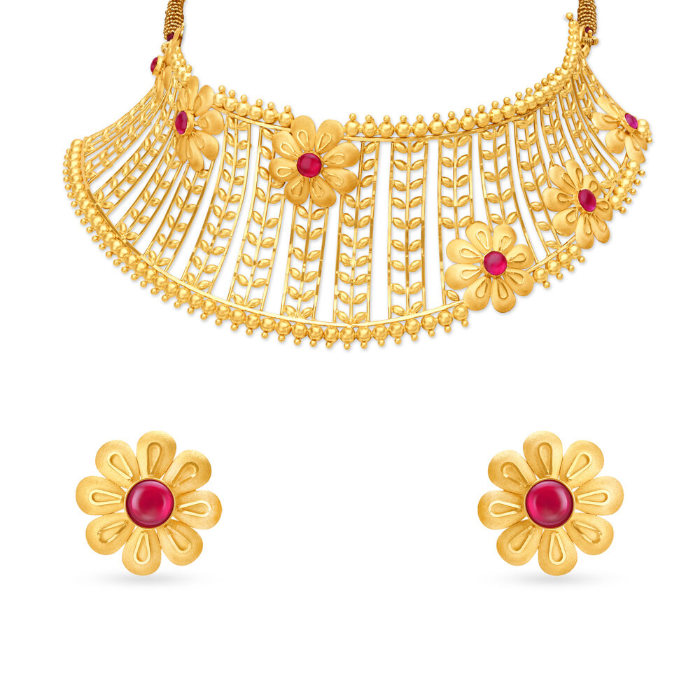 Choker necklace sales gold light weight