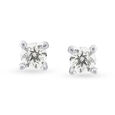 Traditional Floral Gold and Diamond Stud Earrings,,hi-res image number null