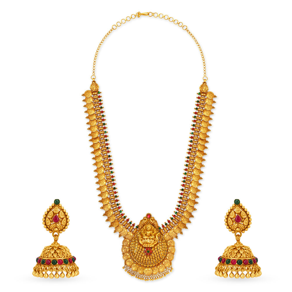 Lakshmi gold necklace set store