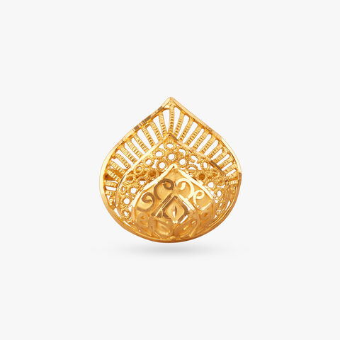 Gilded Petal Gold Ring