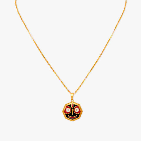 Surreal Lord Jagannath Pendant with Chain