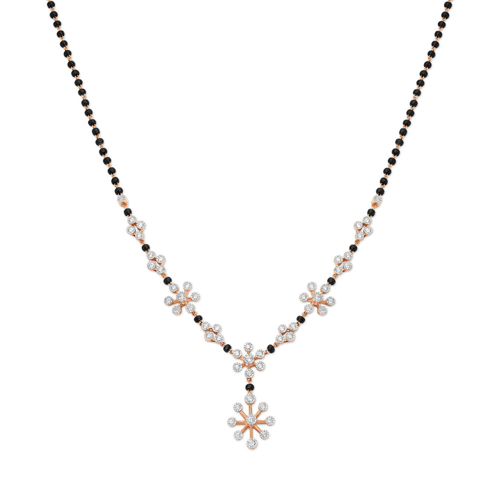 Gracious Floral Diamond Mangalsutra