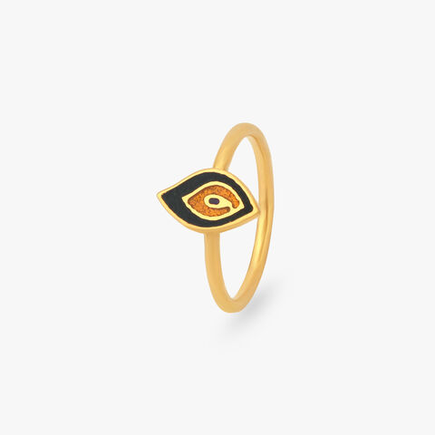 Protective Eye Gold Ring for Kids