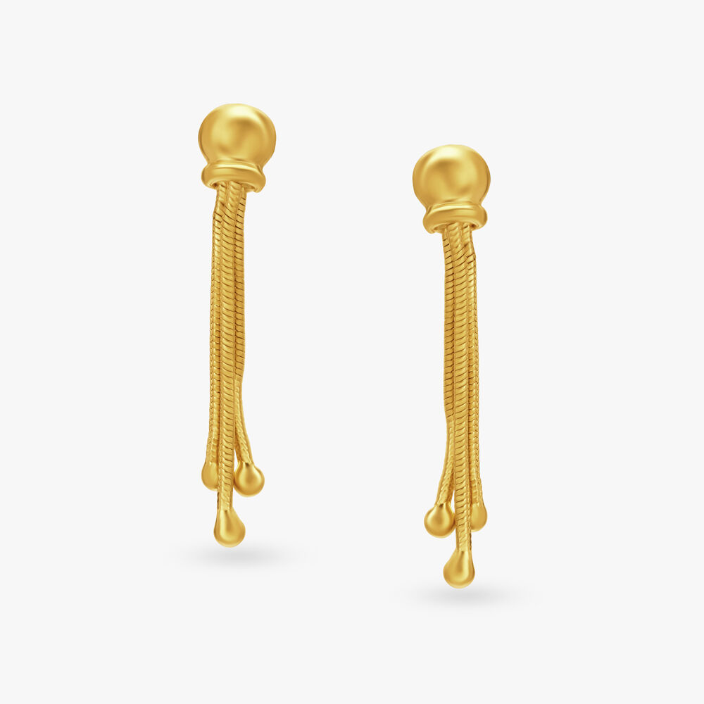 235GER11184  22K Gold Detachable Drop Earrings for Women  Drop earrings  Unique diamond earrings Gold rings fashion