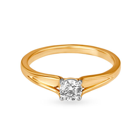 Dainty Flowerbud Single Stone Solitaire Ring