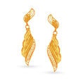 Beguiling Jali Work Leafy Gold Drop Earrings,,hi-res image number null