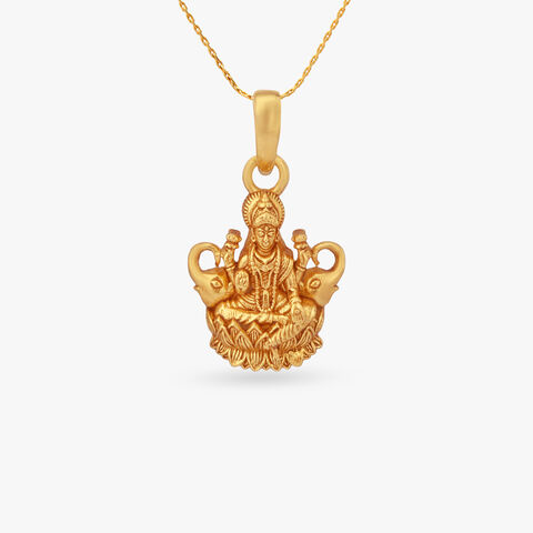 Gaja Lakshmi Gold Pendant