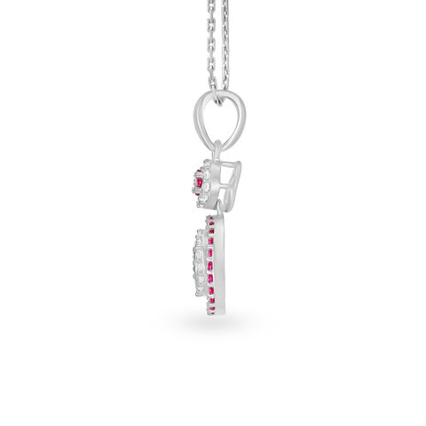 Floral Orbit Silver Pendant