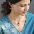 Geometric Pendant and Earrings Set,,hi-res image number null