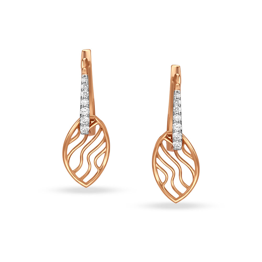 Tanishq diamond outlet hoop earrings