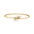 14 KT Yellow And White Gold Starry Sky Diamond Bangle,,hi-res image number null