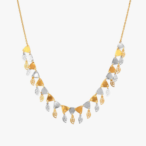 Contemporary Leaf Gold Chain