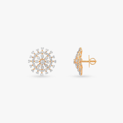 Halo Meadow Diamond Stud Earrings