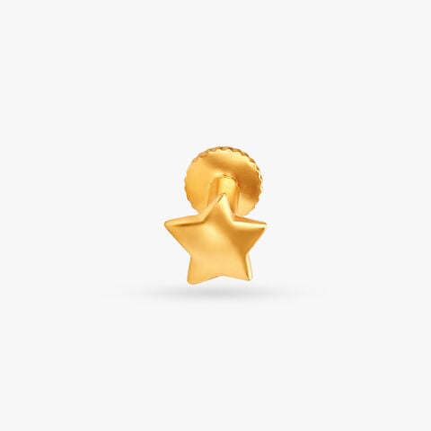 Starlit Spark Gold Nose Pin