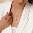 Spirited Elegance 18KT Gold Chain Turquoise  Pendant with chain,,hi-res image number null
