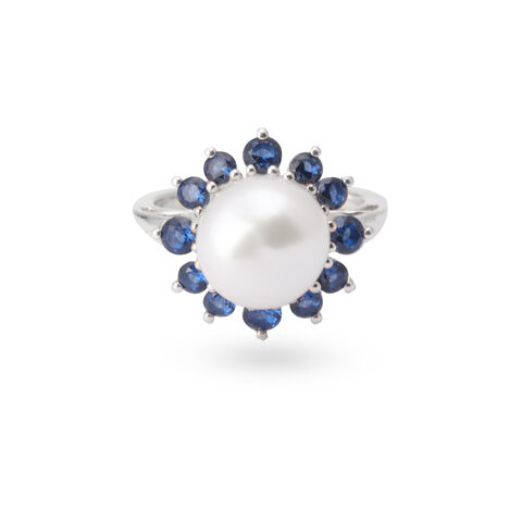 Azure Glamour Solitaire Ring