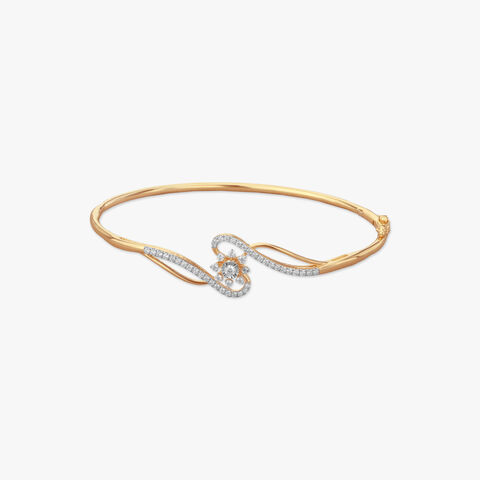 Twining Spark Diamond Bangle