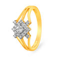 Enticing Yellow and Rose Gold Diamond Finger Ring,,hi-res image number null