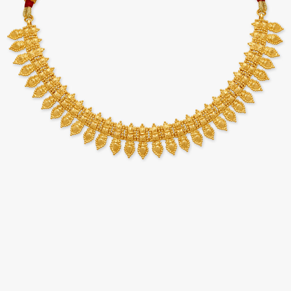 Choker necklace gold tanishq price sale