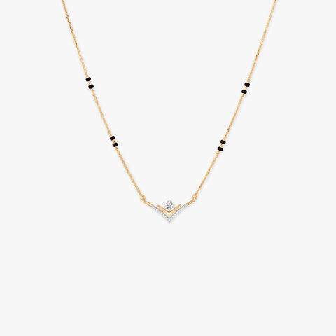 Floral Peak Diamond Mangalsutra