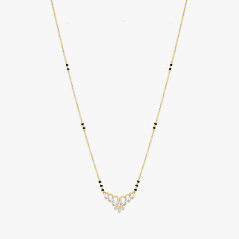 Whimsical Wave Diamond Mangalsutra
