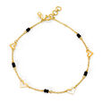 Mia Sutra DIY with Heart Shape Motif Multiple Stacking Charm Bracelet,,hi-res image number null