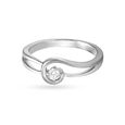 Artistic White Platinum Finger Ring,,hi-res image number null