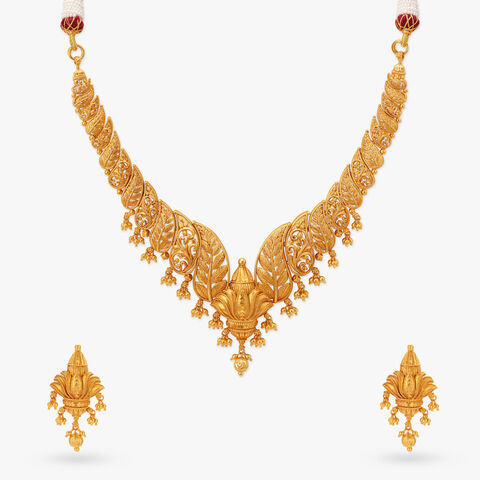 Muval Charm Gold Necklace Set