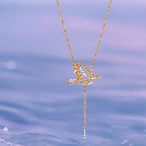 Gentle Flight Diamond Necklace