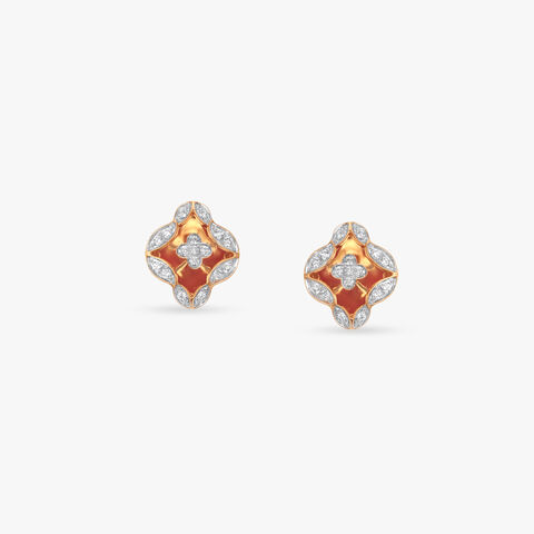Iris Glow Diamond Stud Earrings