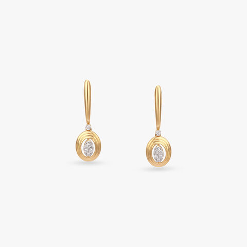Luminous Loop Diamond Drop Earrings