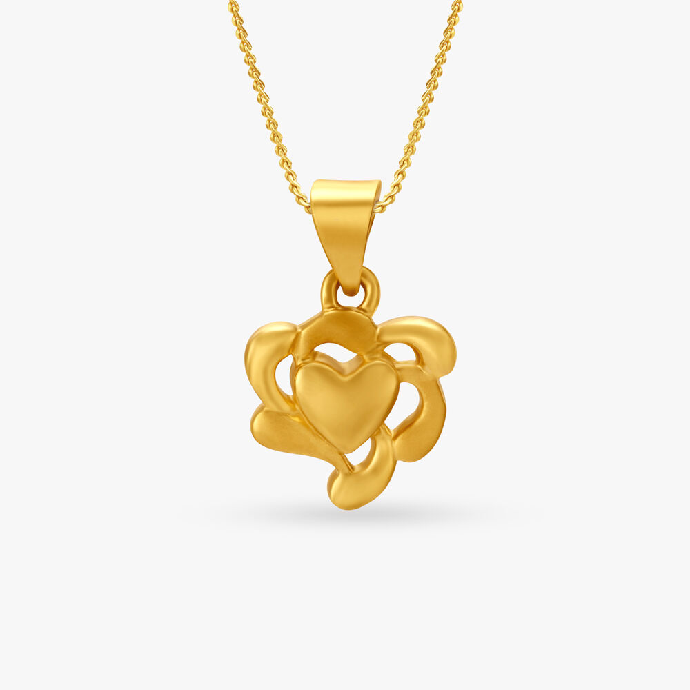 Tanishq heart shop shaped pendant