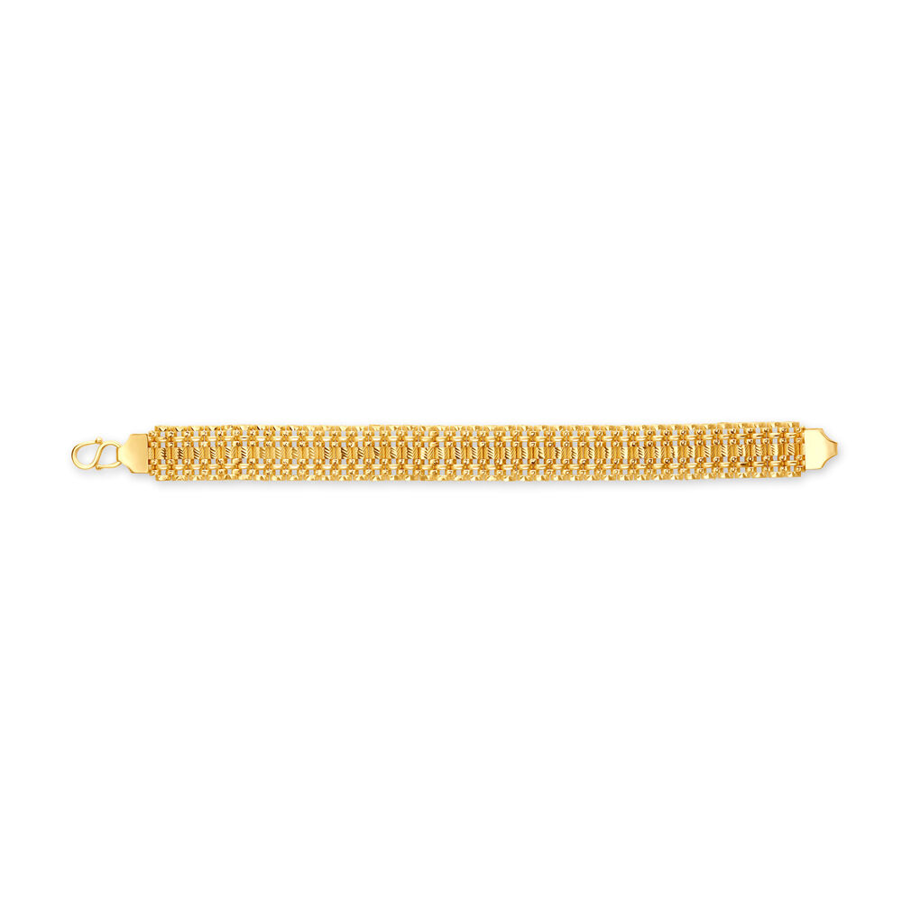 Flat link best sale gold bracelet