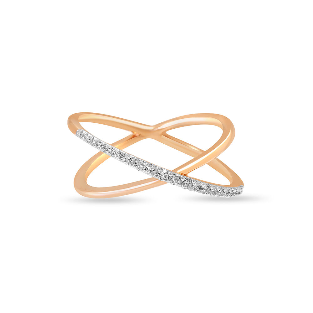 Rose gold entwined ring store