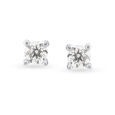 Traditional Diamond and White Gold Single Stone Stud Earrings,,hi-res image number null