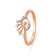 18KT Gold Peacock-Inspired Finger Ring,,hi-res image number null