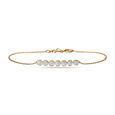 14 KT Yellow Gold Moon Diamond Bracelet,,hi-res image number null