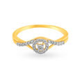 Spangled 18 Karat Yellow Gold And Diamond Finger Ring,,hi-res image number null