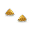 Exalted Yellow Gold Triangular Stud Earrings,,hi-res image number null