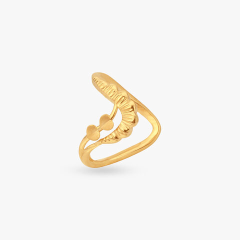Blossom Arc Gold Ring
