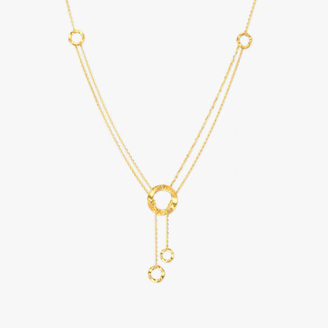 Loop Drop Gold Necklace