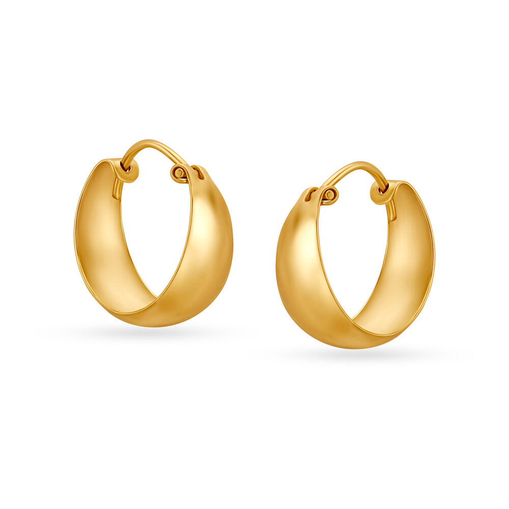 Discover more than 75 plain gold hoop earrings super hot esthdonghoadian